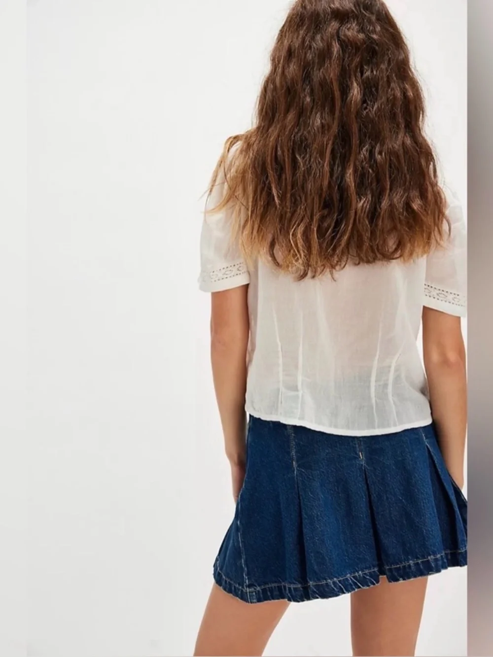 Free People We The Free Madison Ave Denim‎ Mini Skirt